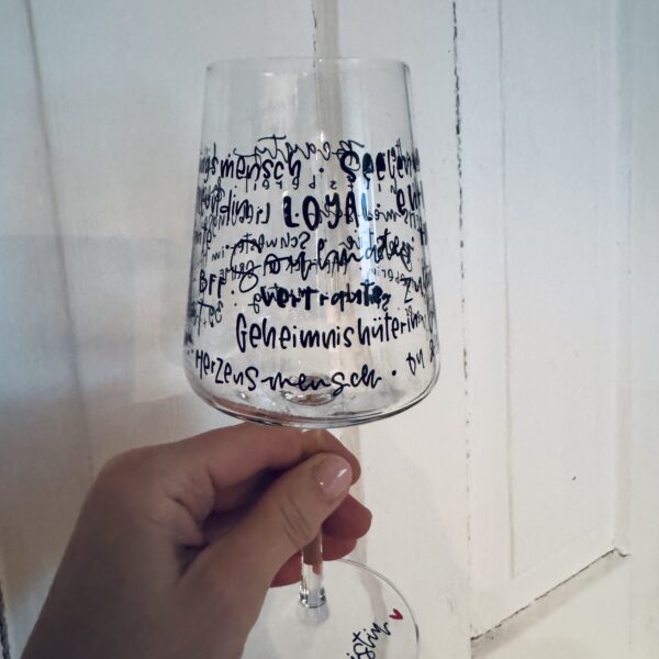 Stölzle Weinglas handbelettert  für deinen Lieblingsmenschen