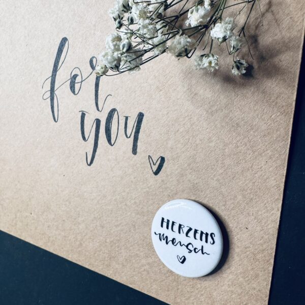 Magnet - Herzensmensch Ø25mm rund