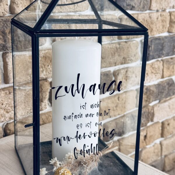 Laterne Ib Laursen klein - handbelettert mit deinem Wunschtext