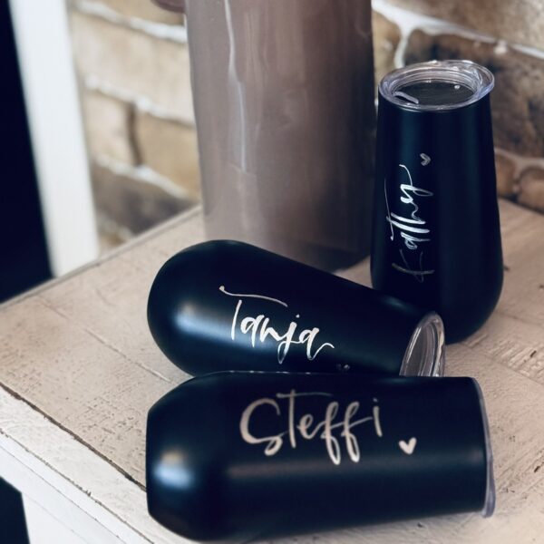 personalisierter Edelstahl-Becher mit Gravur - 170ml