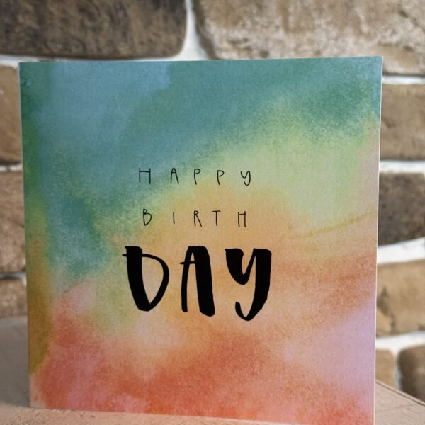 Happy Birthday - Klappkarte 14x14cm inkl. Umschlag